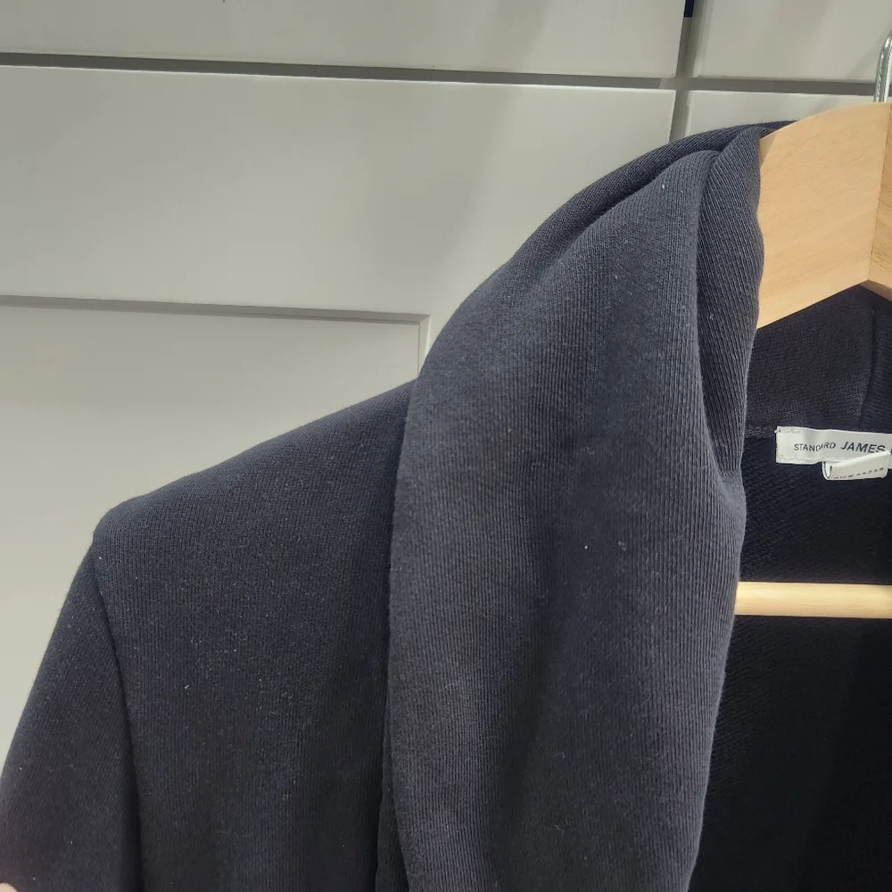 Standard James Perse Black Open Shawl Collar Sweater Jacket size 3